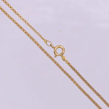 Kedja X-länk, längd 49cm, bredd 1,5mm, 18K.  Vikt: 3,3 g
