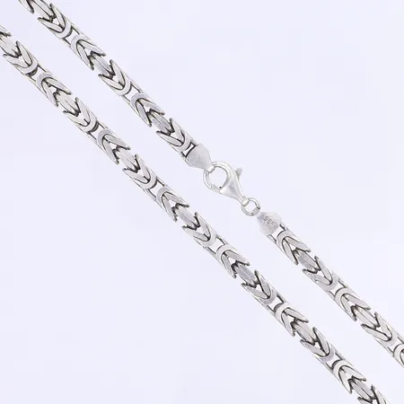 Halskedja kejsarlänk, 68cm, bredd 5mm, silver 925/1000 Vikt: 80 g