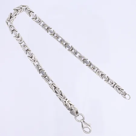 Armband, 23,5cm, bredd 5mm, lodrester vid lås, silver 925/1000 Vikt: 26,9 g
