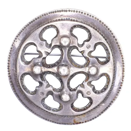 Brosch, Ø43mm, tillv. Kalevala Koru, Finland 1988, silver 925/1000 Vikt: 16,4 g