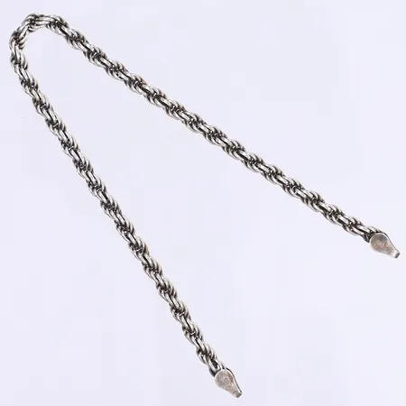 Armband cordell, 18cm, bredd 3mm, defekt saknar lås, silver 925/1000 Vikt: 6,7 g