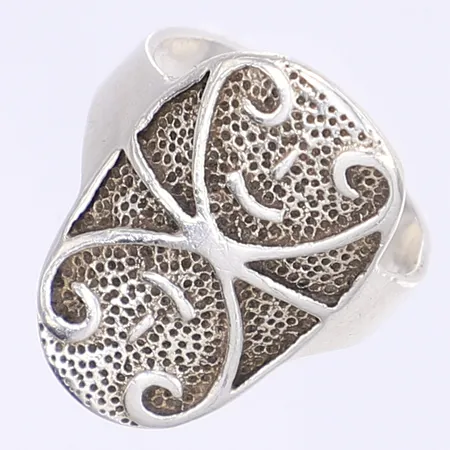 Ring, stl ca 18, bredd 4-27mm, silver 925/1000 Vikt: 6,9 g