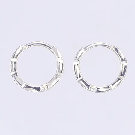 Ett par örhängen, creoler, Ø12mm, bredd 2mm, silver 925/1000 Vikt: 1,4 g