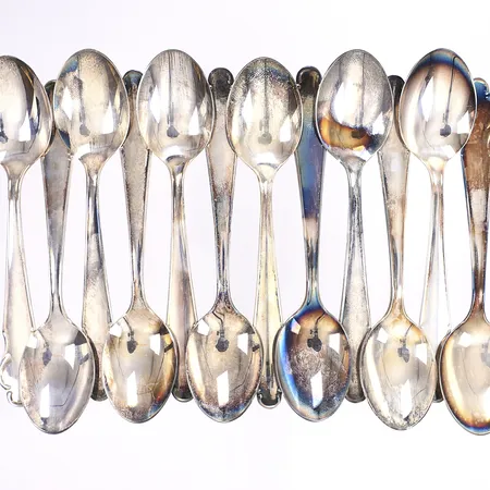 12 teskedar, 12cm, silver 830/1000 Vikt: 193,2 g
