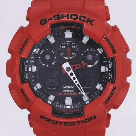 Herrur Casio G-Shock, Ø50mm, digital, 5081, GA-100B, gummi, inga tillbehör, fungerande vid katalogiseringstillfället