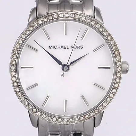 Damur Michael Kors MK-3118, Ø35mm, quartz, stål, pärlemorurtavla, fungerande vid katalogiseringstillfället, i sliten box