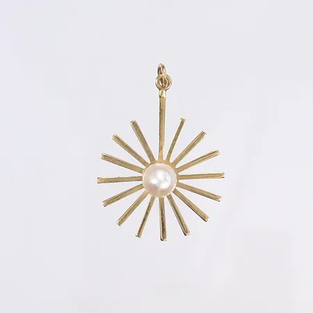 Hänge med pärla, Ø22mm, 18K Vikt: 1,7 g