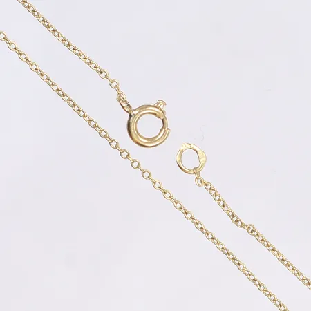 Halskedja, 41,5cm, bredd 1mm, 18K Vikt: 1,8 g