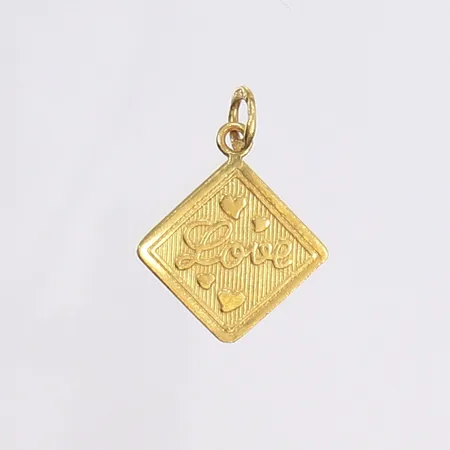 Hänge "Love", 25x18mm, 23K Vikt: 1,9 g