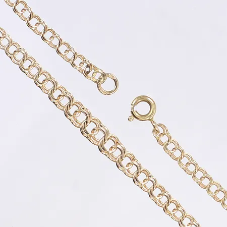 Halskedja doserad Bismarck, 41,5cm, bredd 3-4mm, 18K Vikt: 5,2 g