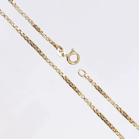 Halskedja Venezia, 42cm, bredd 1,5mm, buckligt, 18K Vikt: 7,8 g