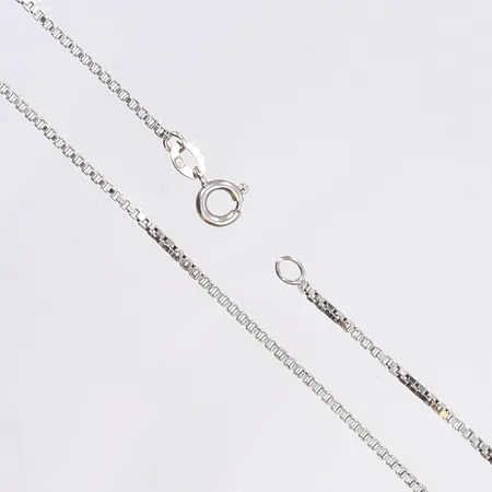 Halskedja Venezia, 50cm, bredd 1mm, vitguld 18K Vikt: 5,4 g