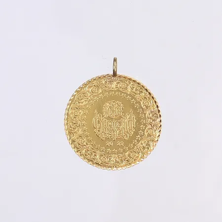 Hänge mynt, Ø21mm, ögla ej guld, 21K Vikt: 3,6 g