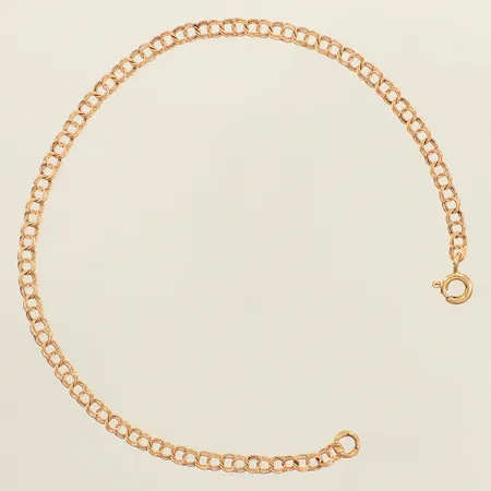 Armband Bismarck, längd 18,5cm, bredd 2,8mm, 18K  Vikt: 2,2 g