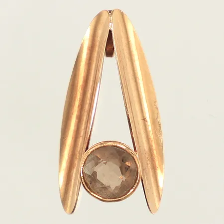 Hänge, sten, längd 25mm, bredd 12,7mm, finska stämplar, 14K  Vikt: 2 g