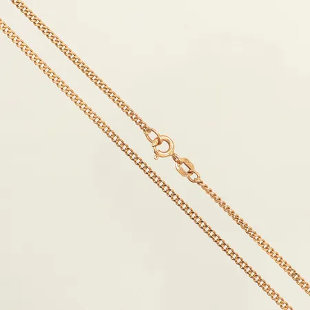 Kedja Pansar, Balestra, ca 42,5cm, bredd ca 2mm, 18K Vikt: 5,5 g