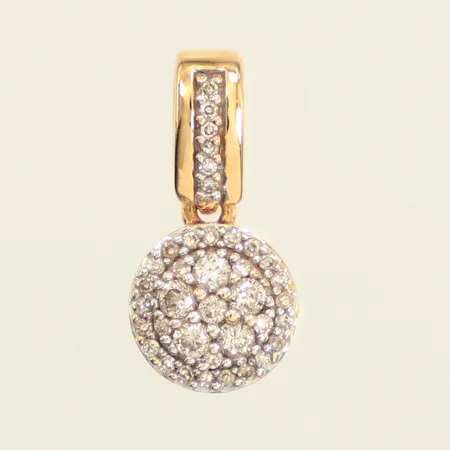 Hänge, diamanter 6x0,01ct, 26xca0,005ct, längd 13mm, bredd 6,5mm, GHA, 18K Vikt: 1,1 g