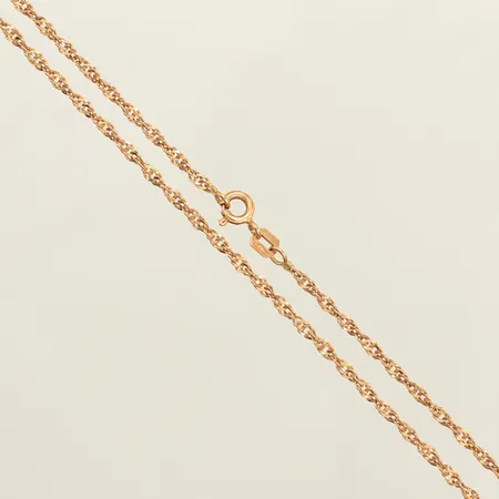 Kedja Singapore, längd 45cm, bredd 2mm, GHA, 18K Vikt: 3,7 g