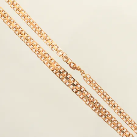 Collier X-länk doserad, längd 44cm, bredd 4,2-6,1mm,  Vikt: 12 g
