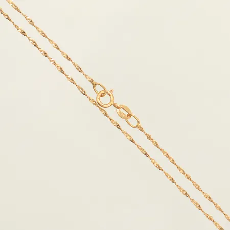 Kedja Singapore, längd 36cm, bredd 1mm, 18K Vikt: 0,9 g