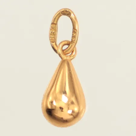 Berlock droppe, längd 14mm, bredd 5mm, 18K Vikt: 0,4 g