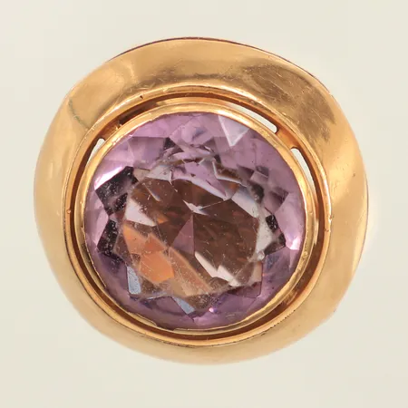 Ring, ametist, repig, stl 17¾, bredd 4,9-23,9mm, Kalevala Koru, 18K Vikt: 13,5 g