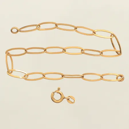 Armband, längd 19cm, bredd 4,1mm, defekt, 18K Vikt: 2,8 g