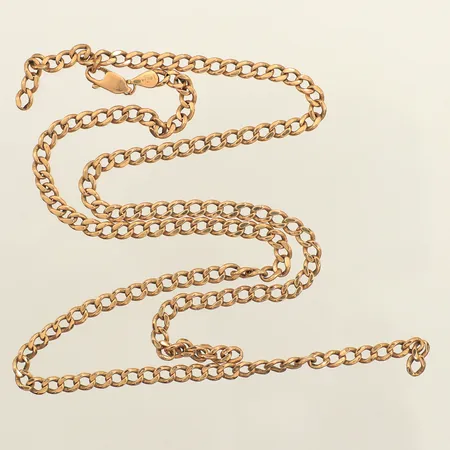 Kedja Pansar, längd 53cm, defekt, 18K  Vikt: 7 g