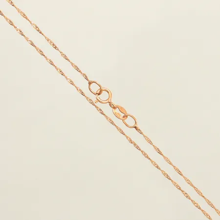 Kedja Singapore, längd 42cm, bredd 1,1mm, 18K Vikt: 1 g