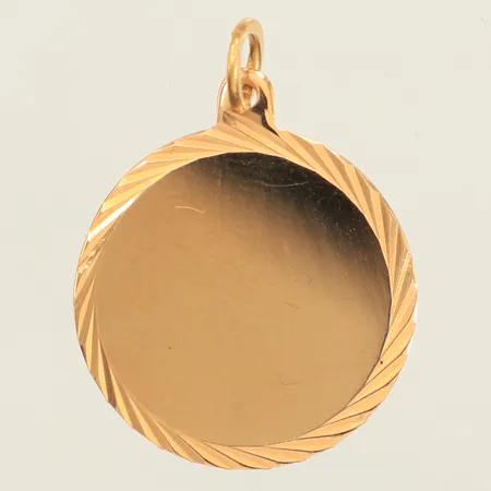 Hänge, Ø17,9mm, ograverat, 18K Vikt: 1,4 g