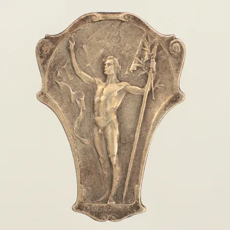 Medalj, längd 35mm, bredd 25mm, Sporrong&Co, gravyr, silver  Vikt: 9,6 g
