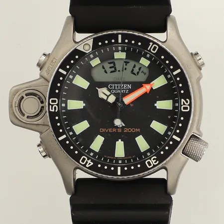 Herrur Citizen Diver's 200M Promaster, 44mm, quartz, refnr: C520-0010N02 GN-4-S, serienr: 442050095, digital/analog, gummiband, box, 