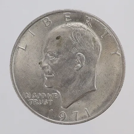 Mynt One Dollar 1971 "Eisenhower Dollar" Misson to the Moon Ø38mm, koppar-nickel, 