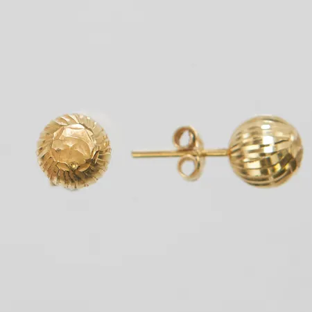 Ett par örhängen, Ø 8mm, 14K Vikt: 1,3 g