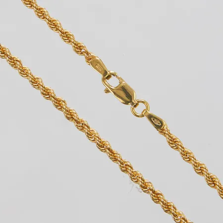 Kedja Cordell, längd ca 46,5cm, bredd 2,5mm, GHA, 18K Vikt: 4,4 g