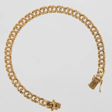 Armband Bismarck, längd ca 19,5cm, bredd 5,5mm, 18K Vikt: 12,6 g