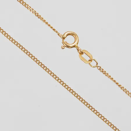 Kedja Pansar, längd ca 47cm, bredd 1mm, GHA, 18K Vikt: 2,6 g
