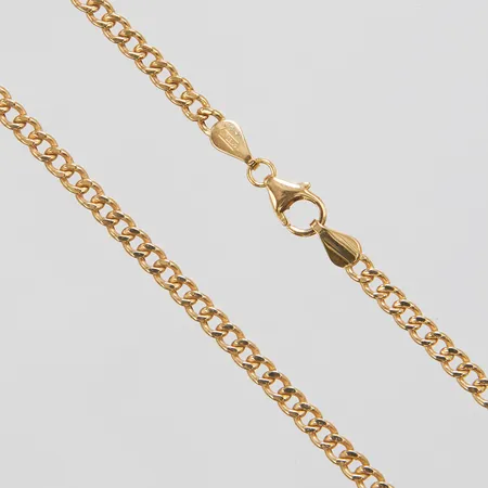Kedja Pansar, längd ca 45cm, bredd 3mm, GHA, ihålig, 18K Vikt: 4,7 g