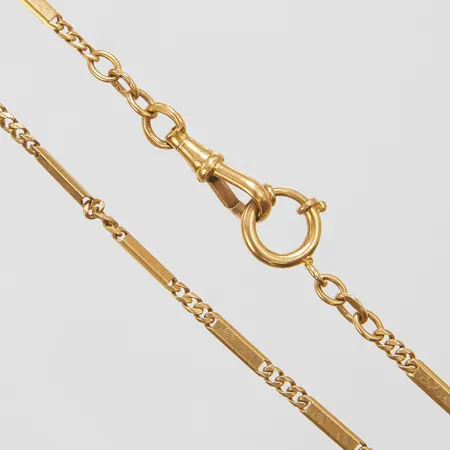Klockkedja, längd ca 41m, bredd 2,5mm, 18K Vikt: 13 g