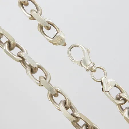 Kedja Ankar, längd ca 60cm, bredd 3,5-10,5mm, 925/1000 silver Vikt: 171,9 g