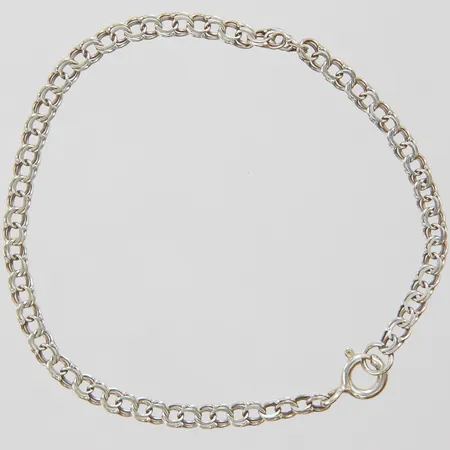 Armband Bismarck, längd ca 19cm, bredd 3,5mm, skev länk, 925/1000 silver Vikt: 2,7 g