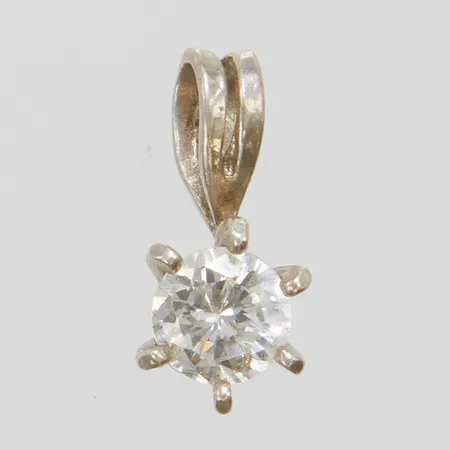 Hänge vit sten, längd ca 12mm inkl ögla, bredd 1-5,5mm, skev ögla, 925/1000 silver Vikt: 0,4 g