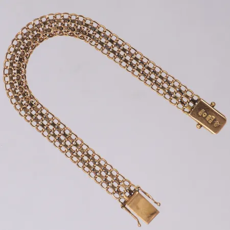 Armband x-länk, 17cm, bredd: 8,6mm, 18K Vikt: 14,1 g
