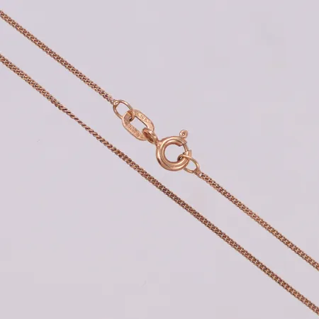 Kedja, pansarlänk, 36,5cm, bredd: 0,9mm, GFAB, 18K Vikt: 1,5 g