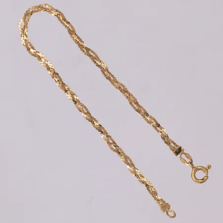 Armband, flätat, 18cm, bredd: 2,8mm, Italy, 18K Vikt: 2,4 g