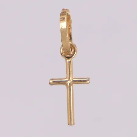Hänge, kors, 19x6mm, italienska stämplar, 18K Vikt: 0,3 g
