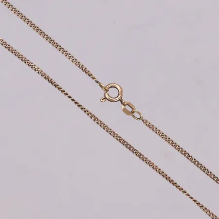 Kedja, pansarlänk, 47cm, bredd: 1,7mm, 18K Vikt: 5,3 g