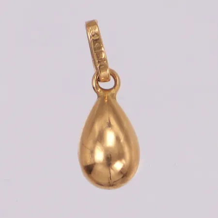 Hänge, ägg, 15mm, 18K Vikt: 0,3 g