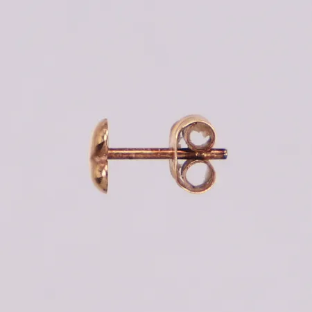 Örhänge, ett enstaka, 5x5mm, stift, 18K Vikt: 0,2 g