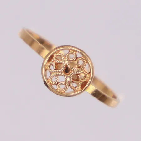 Ring, stl 15½, bredd 1,1-6,8mm, år 1981, 18K Vikt: 0,9 g